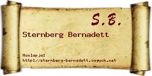 Sternberg Bernadett névjegykártya